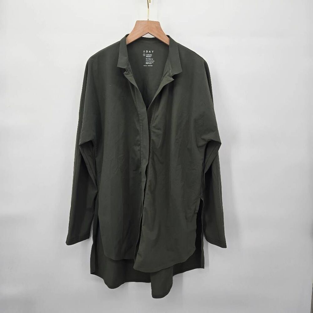 Aday Something Borrowed Shirt Women's Size Small Long Sleeve Loose Fit Minimalis